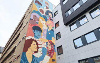 Fresque en hommage au personnel soignant, Hôpital Saint-Pierre, Bruxelles